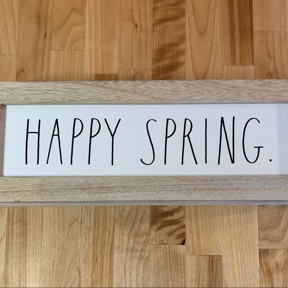 RAE DUNN “HAPPY SPRING” LL WOODEN SIGN - Picture 2 of 9